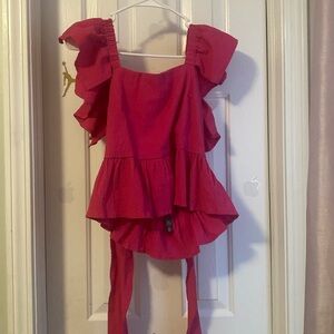 A francesa pink back opened shirt